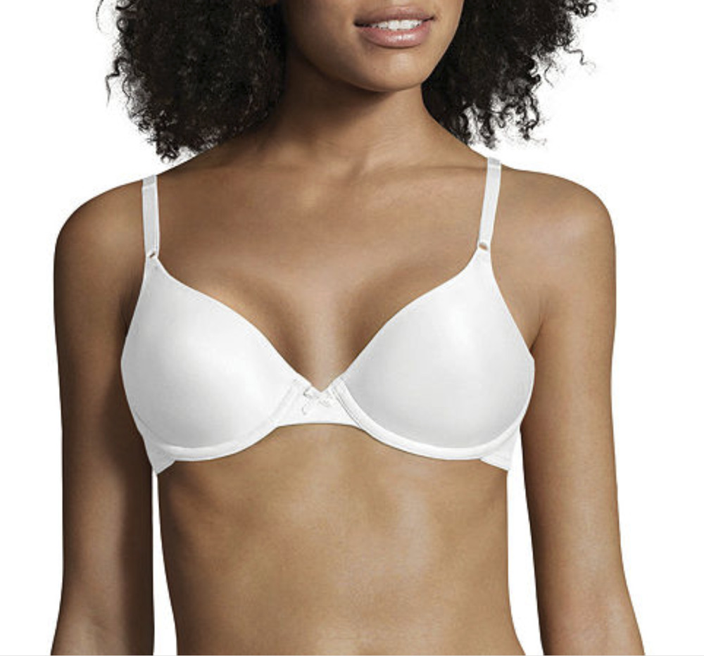 Maidenform Women One Fab Fit Demi T-Shirt Underwire Bra White Size 38D